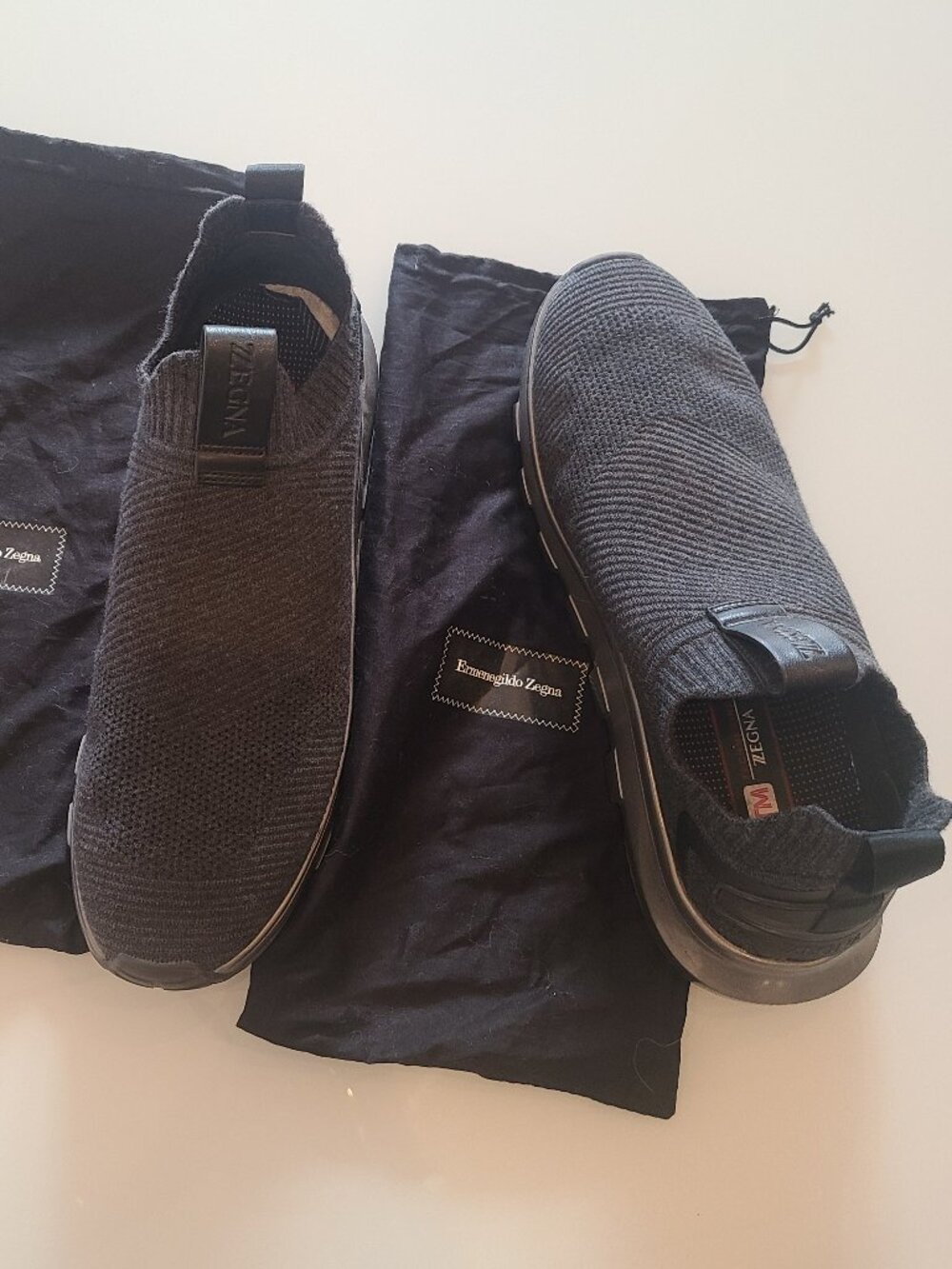 NEW Ermenegildo ZEGNA Techmerino Sock 2.0 Sneakers – Size 13 US – Charcoal – wor